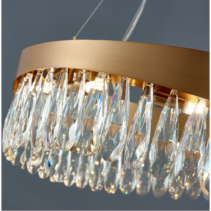 MIRODEMI Capo Noli New Modern Wave-Shaped Crystal Chandelier Detailed Lampshade