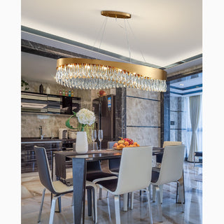 MIRODEMI Capo Noli New Modern Wave-Shaped Crystal Chandelier For Kitchen