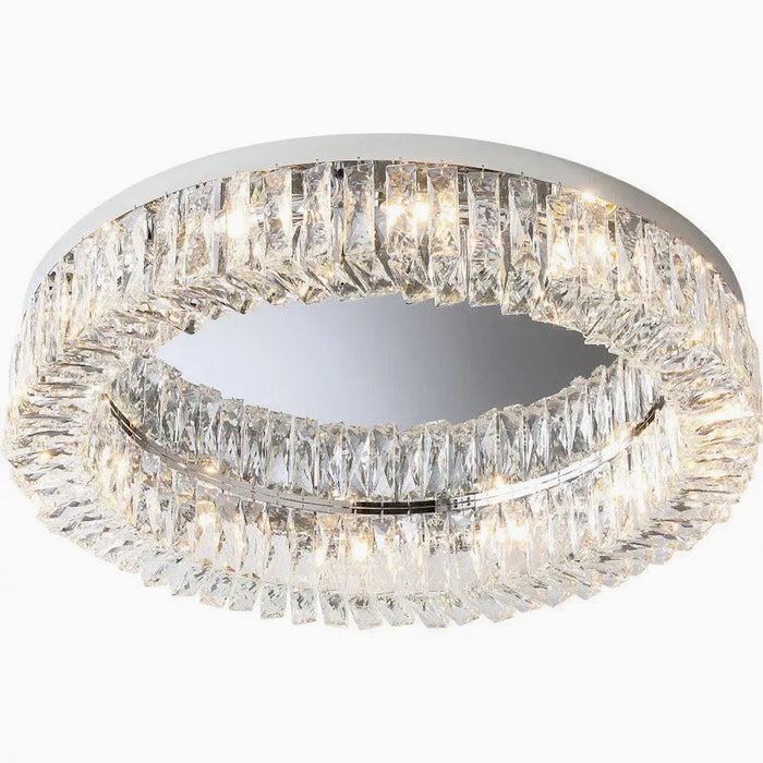 MIRODEMI® Carcare | Eminent Drum Crystal Chandelier for Ceiling white