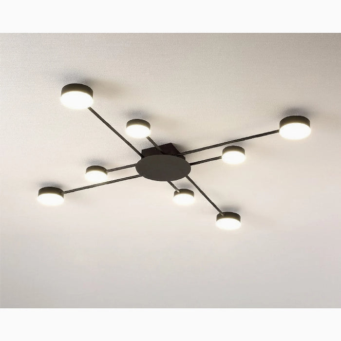 MIRODEMI® Carouge | Cruciform black LED Ceiling Chandelier