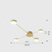 MIRODEMI® Carouge | Cruciform golden LED Ceiling Chandelier