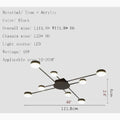 MIRODEMI® Carouge | Cruciform modern LED Ceiling Chandelier
