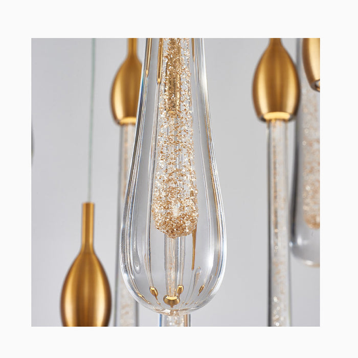 MIRODEMI® Castagniers | Staircase Gold Crystal Chandelier