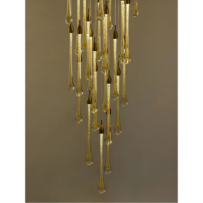 MIRODEMI® Castagniers | Staircase Gold Crystal Chandelier