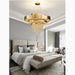 MIRODEMI® Castelbianco | Unique Gold LED Chandelier With Crystals