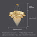 MIRODEMI® Castelbianco | Unique Gold LED Chandelier With Crystals