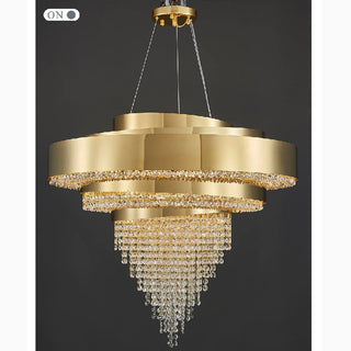 MIRODEMI® Castelbianco | Unique Gold LED Chandelier With Crystals