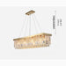 MIRODEMI® Ceriale | Gold Rectangle Crystal Chandelier for Dining Room | Sizes