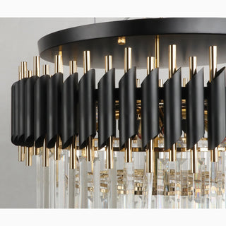 MIRODEMI® Ceriale | Grand Black Modern black Crystal Ceiling Chandelier