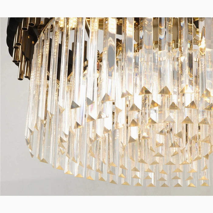 MIRODEMI® Ceriale | Grand Black Modern Crystal Ceiling Chandelier light