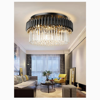 MIRODEMI® Ceriale | Grand Black Modern Crystal Ceiling Chandeliers