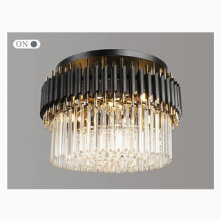 MIRODEMI® Ceriale | Grand Black Modern Crystal Ceiling Chandelier on