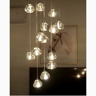 Modern Stylish LED Crystal Pendant Chandelier from Mirodemi with Warm Light 