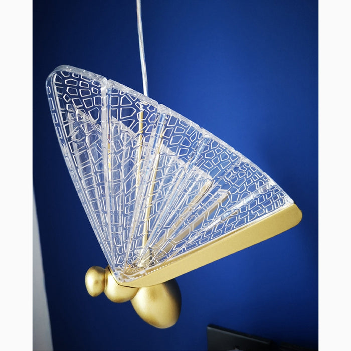 MIRODEMI Cervo Crystal Pendant Light With Hanging Butterflies Clear Decor