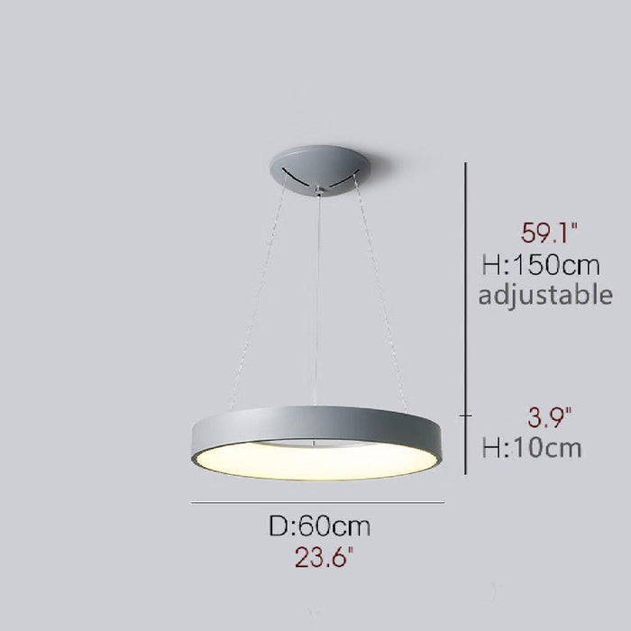 MIRODEMI Champery Minimalistic White Chandelier In The Shape Of Circle Size