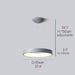 MIRODEMI Champery Minimalistic White Chandelier In The Shape Of Circle Size