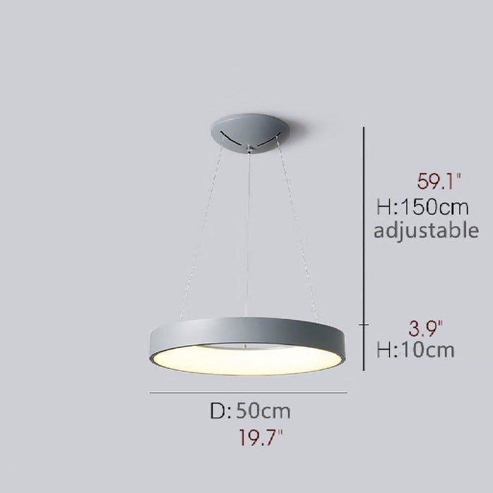 MIRODEMI Champery Minimalistic White Chandelier In The Shape Of Circle Sizes