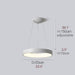 MIRODEMI Champery Minimalistic White Chandelier In The Shape Of Circle Parameters Detail