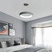 MIRODEMI Champery Minimalistic White Chandelier In The Shape Of Circle For Bedroom