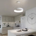 MIRODEMI Champery Minimalistic White Chandelier In The Shape Of Circle For Kitchen Island
