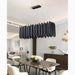 MIRODEMI® Châteauneuf-Villevieille | Classy Stylish Black LED Stainless Steel Chandelier