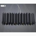 MIRODEMI® Châteauneuf-Villevieille | Stylish Black Design LED Stainless Steel Chandelier