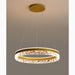 MIRODEMI Châtel-Saint-Denis Crystal Chandelier In The Shape Of Ring Gold Color