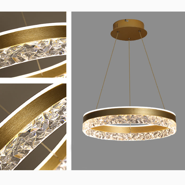 MIRODEMI® Châtel-Saint-Denis | Crystal Chandelier in the Shape of Ring