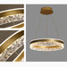 MIRODEMI Châtel-Saint-Denis Crystal Chandelier In The Shape Of Ring Gold Details