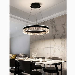 MIRODEMI Châtel-Saint-Denis Crystal Chandelier In The Shape Of Ring For Dining Room