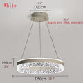 MIRODEMI Châtel-Saint-Denis Crystal Chandelier In The Shape Of Ring White Size