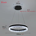 MIRODEMI Châtel-Saint-Denis Crystal Chandelier In The Shape Of Ring Black Size