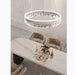 MIRODEMI Châtel-Saint-Denis Crystal Chandelier In The Shape Of Ring Kitchen White