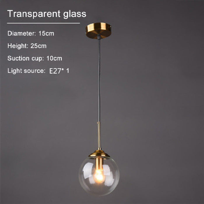 MIRODEMI Chexbres Pendant Light in the Shape of Glass Balls Transparent Size