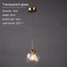 MIRODEMI Chexbres Pendant Light in the Shape of Glass Balls Transparent Size