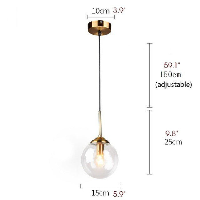 MIRODEMI Chexbres Pendant Light in the Shape of Glass Balls Size
