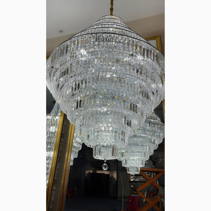 MIRODEMI® Chiavari | Lux Oval LED Crystal Waterfall Chandelier