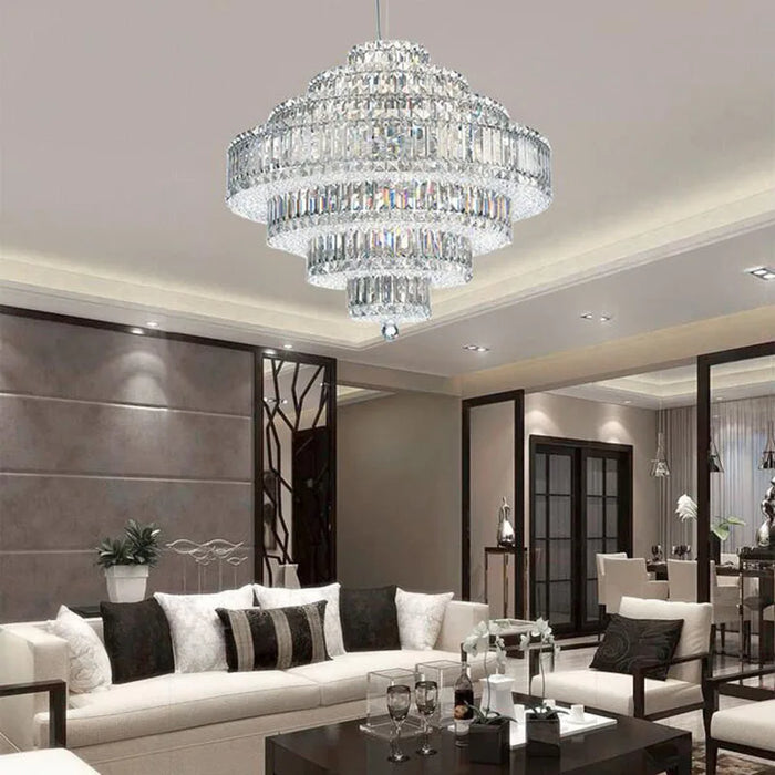 MIRODEMI® Chiavari | Lux Oval LED Crystal Waterfall Chandelier