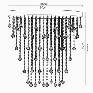 MIRODEMI® Chiavari | Lux Oval LED Crystal Waterfall Chandelier