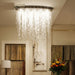 MIRODEMI® Chiavari | Lux Oval LED Crystal Waterfall Chandelier