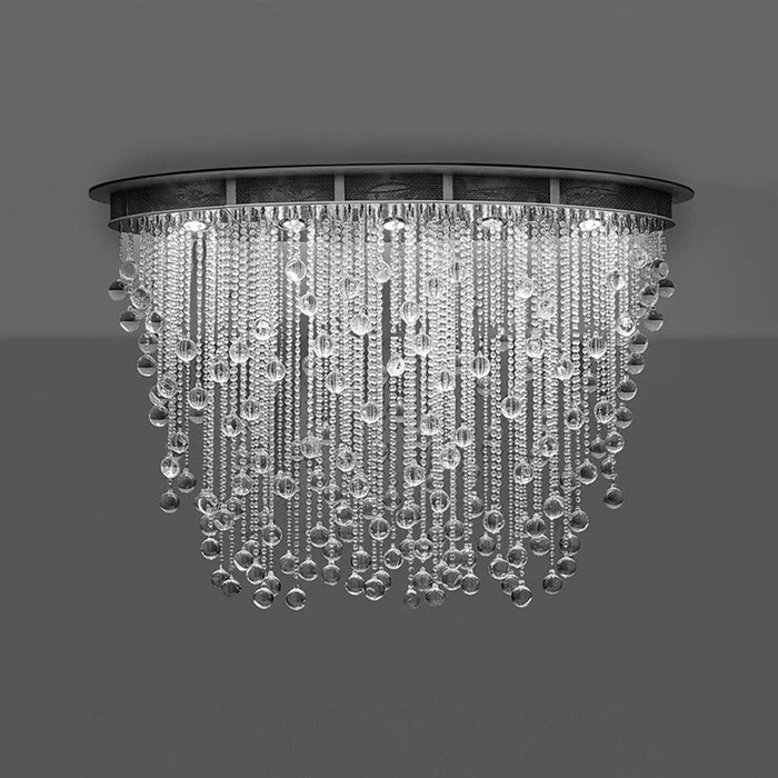 MIRODEMI® Chiavari | Lux Oval LED Crystal Waterfall Chandelier