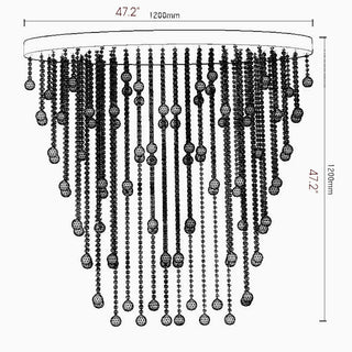 MIRODEMI® Chiavari | Lux Oval LED Crystal Waterfall Chandelier