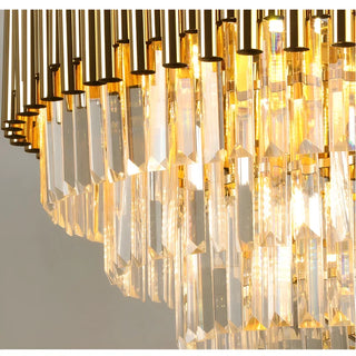 MIRODEMI Cisano sul Neva | Majestic Gold Crystal Ceiling Chandelier Details