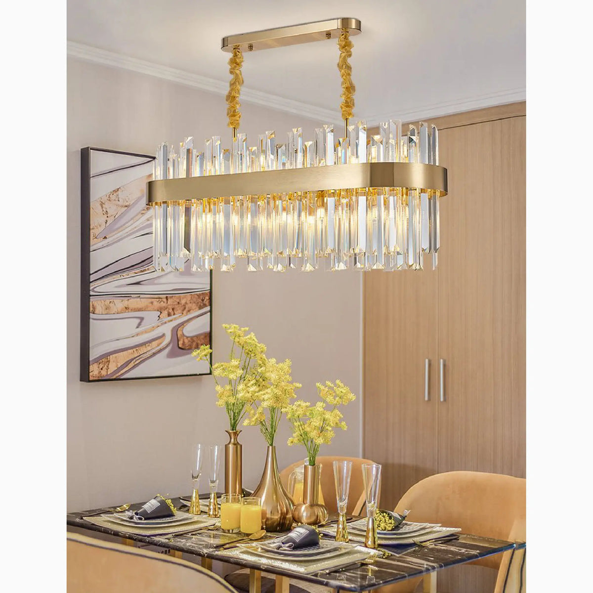 MIRODEMI® Cisano sul Neva | Modern Gold Crystal Chandelier for Home ...