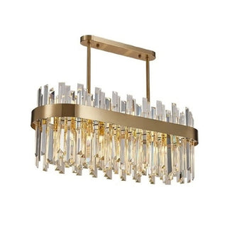 MIRODEMI® Cisano sul Neva | Modern Gold Crystal Chandelier for Dining Room