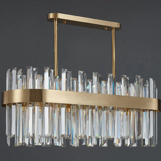 MIRODEMI® Cisano sul Neva | Modern Gold Crystal Chandelier for Kitchen Island