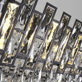 MIRODEMI Clans | Modern Rectangle Black Crystal Chandelier 