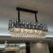 MIRODEMI® Clans | Classy Modern Rectangle Black Crystal Chandelier