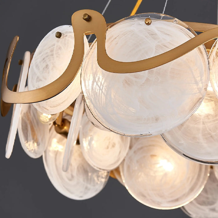 MIRODEMI® Colomars | Creative Drum Gold Glass Luxury Chandelier