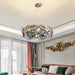 MIRODEMI® Colomars | Creative Drum Gold Glass Chandelier